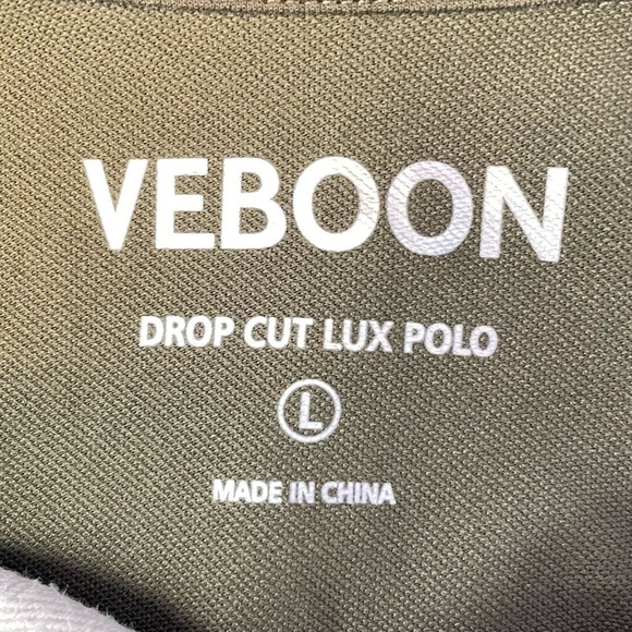 Veboon Cut Lux Short Sleeve Polo in‎ Green Size Large - Picture 4 of 5